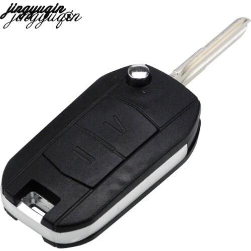 Jingyuqin 10pcs/lot for Vauxhall Opel Astra Vectra Zafira Corsa Remote Fob Case Refit HU46 Flip Folding Modified Key Shell fit