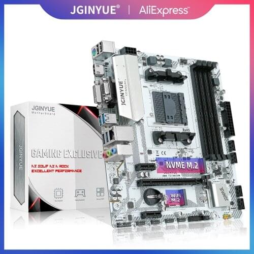 JGINYUE AM4 TITANIUM Motherboard with Dual channel Support Desktop DDR4 RAM Athlon/Ryzen processor with SATA3,M.2 NVME M ATX