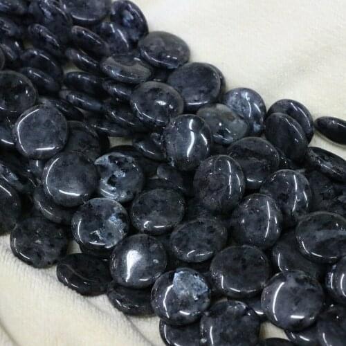 Fashion coin labradorite natural stone 12mm 14mm 16mm 20mm lovely wholesale retail cake loose beads hot jewelry 15 inch B773