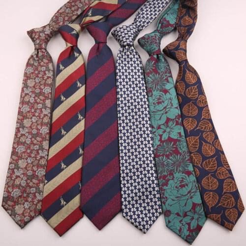 Accessories For Men Floral Striped Mens Tie Fashion Jacquard 7CM Ties for Men Luxury Necktie Formal Business Man Wedding Dress