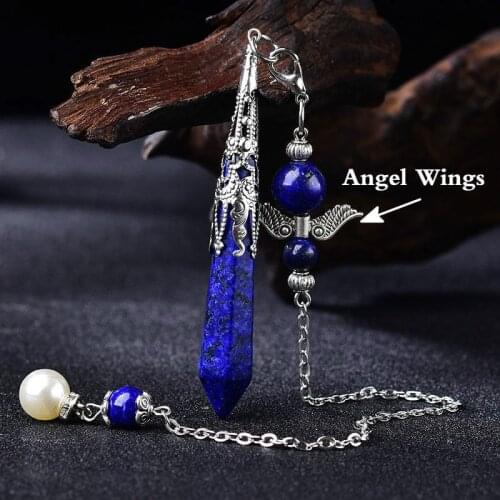 Natural Stone Pendulum Divination Fluorite Nimble Pendulum Rock Crystal Fluorite Energy Health Gem Quartz Ornament Pendant