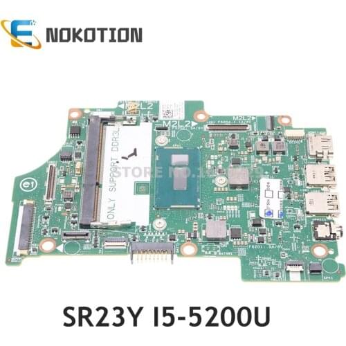 NOKOTION For DELL Inspiron 7348 7352 7558 laptop motherboard SR23Y I5-5200U CPU CN-07166J 07166J 7166J 13321-1 8X6G1