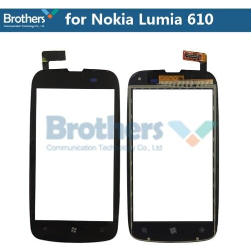 Original Touch Screen Digitizer For Nokia Lumia 610 Front Glass Lens For Nokia Lumia 610 Touch Screen Black Phone Replacement