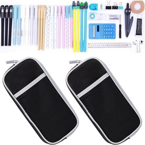 Transparent Mesh Pencil Case Large-capacity Pen Bags Cute Storage Pencil Bag for Student School Supplies Korea Stationery