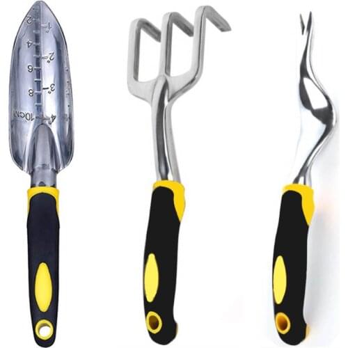 Gardening Tool Set Manual Weeder Cultivator Hand Rake Shovel With Scale Transplant Dig Trowel Non-Slip Ergonomic Handle Tools