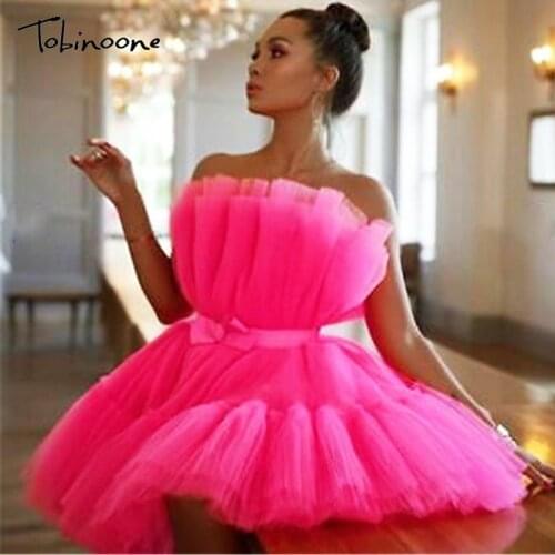 Tobinoone Sexy mesh dress women sleeveless layered cake dresses female Autumn party ladies short vestidos dress festa 2019