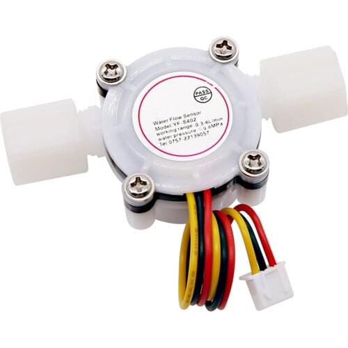 Taidacent PE Plastic Hall Flow Meter 0.5-6 L/Min Liquid Pluse Flow Meter Hall Sensor Flowmeter Pulse Output for Coffee Machine