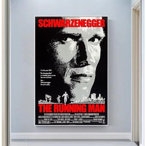V0952 The Running Man Vintage Classic Movie Wall Silk Cloth HD Poster Art Home Decoration Gift
