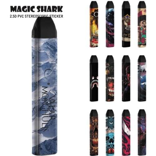 Magic Shark 2021 Fashion Stereo Skull Dog Case Full Film for Uwell Caliburn Skin Cover Sticker for Uwell Caliburn