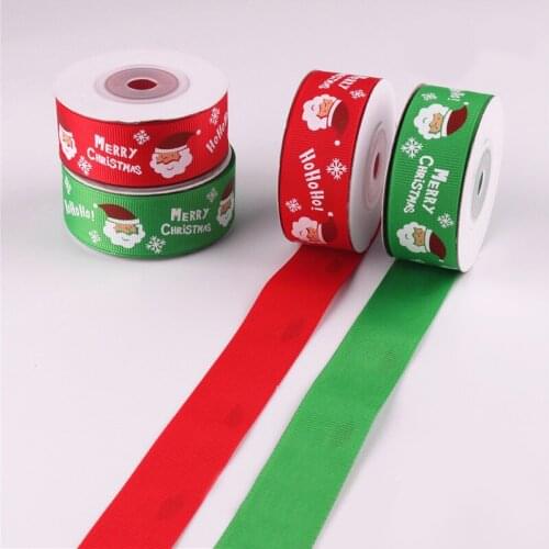 10 yards 2.5CM Santa Claus gift printing ribbon ribbon ribbon Christmas / party decoration home DIY accessories