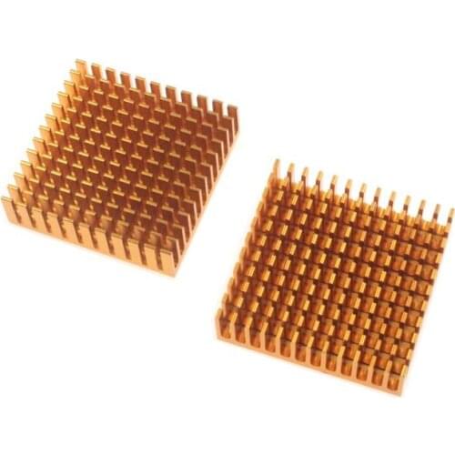 2pcs 40*40*11MM Aluminum Cooling Heatsink Block Extruded Radiator Cooler Heatsink Cooling Fin Aluminum Heat Sink Extruder Motor