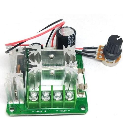 200pcs/lot DC 6-90V 15A Pulse width PWM DC Motor Speed Controller Governor Speed Regulation Switch Drehzahlregler Schalter