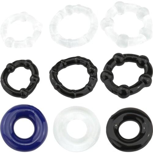 3 Pcs Penis Cock Ring Male Chastity Device Delay Ejaculation Erotic Tool Sex Toys for Men