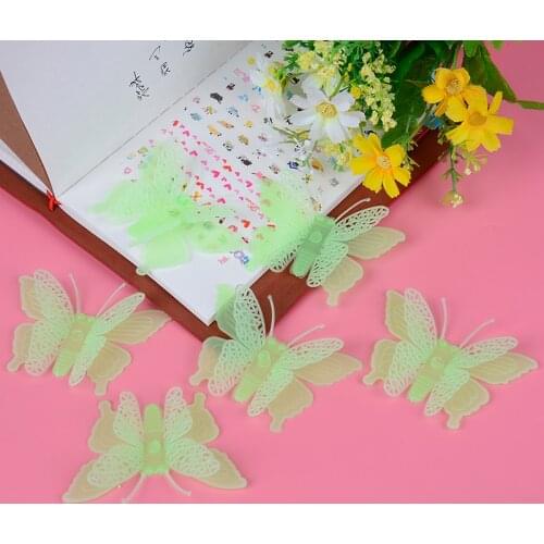 6Pcs/set Luminous Toy Butterfly Glow In The Dark Toy Baby Nursery Children Gifts