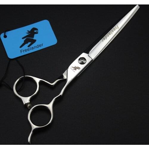 7 Inch Pet Scissors Professional Hair Cutting Scissors curved handle Barber Pet dog grooming scissors Shears cat groomer