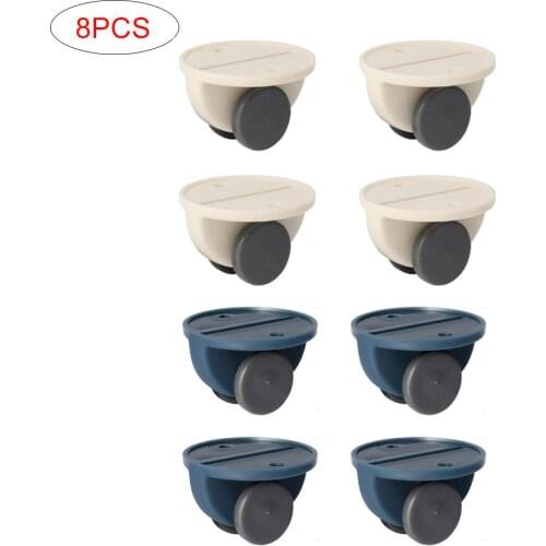 8Pcs/Pack Adhesive Pulley Storage Box Pulley Trash Can Self-adhesive Pulley Home No Noise No Scratches Box Wheels Drop Shipping