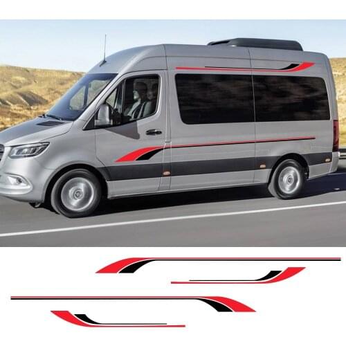 Car Long Side Stripes Stickers Auto DIY Sports Styling Decoration Decal Automobiles Car Tuning Accessories For Mercedes Sprinter