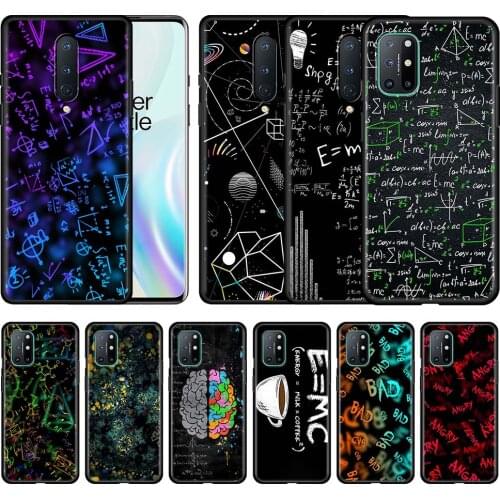 Chemical Calculation Case For OnePlus 8 Nord 5G 8T 7 9 Pro N10 N100 9R OnePlus Z Black Movil Phone Cover Shell 7T 6T 6 Funda Sac