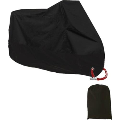 Black Motorcycle Motorbike Waterproof Water Resistent Rain UV Protective Breathable Cover Outdoor Indoor With Storage Bag Size-X