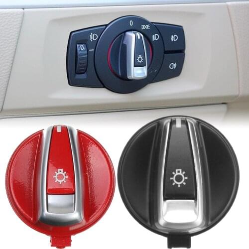 Black Red Front Headlight Switch Rotation Button For BMW 1 E88 E82 3 E90 E91 X1 E84 Headlamp Control Konb 9169405 Accessories