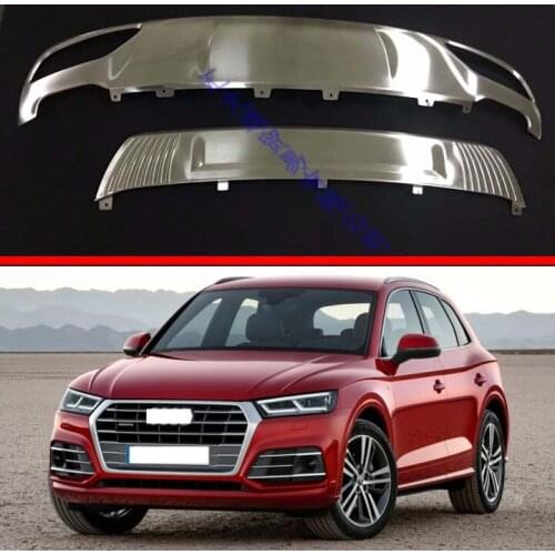 For Audi Q5 FY 2018 2019 Decorate Accessories Stainless Steel Front and Rear Bumper Skid Protector Guard Plate