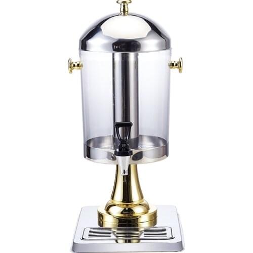 8L Stainless Steel Single Cylinder Drinking Juice Dispenser with Separate Water Tank