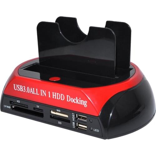 DeepFox Hard Drive Docking Station USB 3.0/Type C to 2.5 3.5 Inch SATA IDE Dual Slots External HDD SSD Enclosure Support OTB