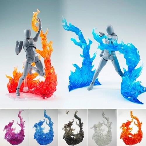 Burning flame Effects Burning Flame Action Figure yellow/purple/red/blue modeling scene Mount For Figma Kamen Rider Saint Seiya