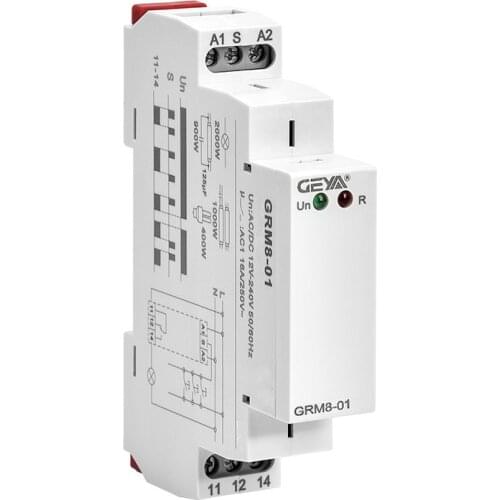 Electronic Latching Relay Memory Relay SPDT 16A Step Relay AC230V OR AC/DC12-240V Impulse Relay GRM8