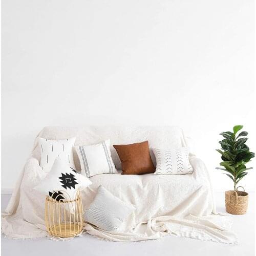 Geometric Cushion Cover Velvet Printed Pillow Cover for Sofa Boho Decor Pillowcase Nordic Decorative Pillows (Set of 6