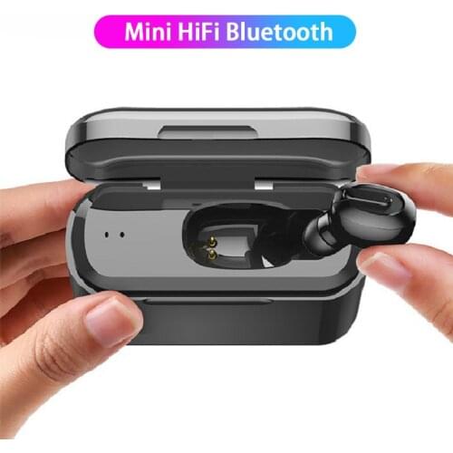 T1 mini Invisible Wireless Bluetooth Earphone 8 Hours Work time Mini Bluetooth Headset Wireless Bass Earbuds with Microphone