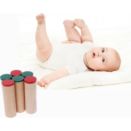 Montessori Sensorial Auditory Sound Boxes Cylinders Kids Baby Educational Toys L41D
