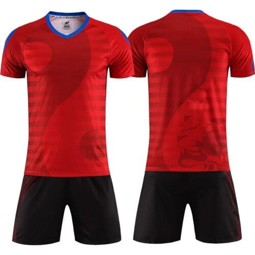 Male adult soccer uniform training suit custom jerseys team competition breathable short sleeve jersey logo custom text