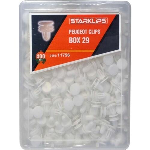 Clip Set 400 Piece 6991 E8 Peugeot Box 29 + Car fastener for-Push Pin-Trim Rivet