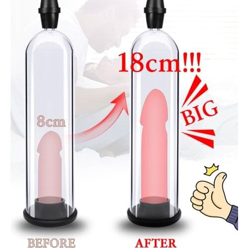 Male Penis Pump Vacuum Pump Manual Penis Extender Enhancer Male Masturbator Penile Trainer Tool Adult Sex Toys for Men
