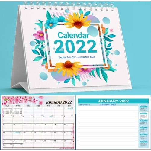 2021.9-2022.12 Desktop Small Desk Calendar Office Supply School Desk Calendar Used For Daily Diy Student Learning Accessories