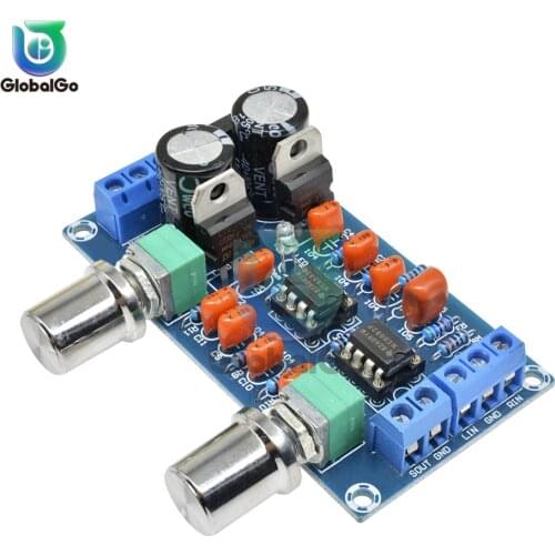 NE5532 Stereo Dual Channel Pre-amp Preamplifier Audio NE5532 Low Pass Filter Plate Signal Bluetooth Amplifer Preamplifier Board