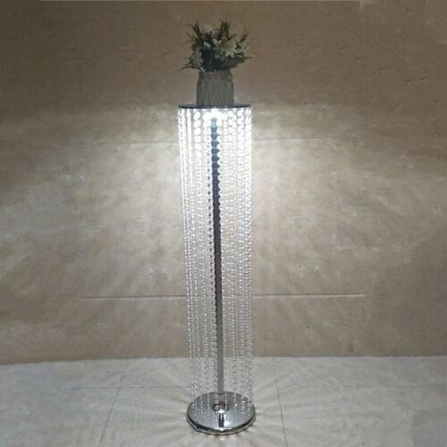 Newest 2018 100 cm Tall aisle road leads crystal wedding runner Flower Stand Wedding Centerpieces 10pcs/lot