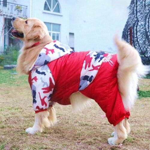 Clothes for Small Large Dogs Winter Warm Puppy Pet Down Coats Waterproof Hooded Dog Jumpsuits Chihuahua Yorkie Pet Supplies