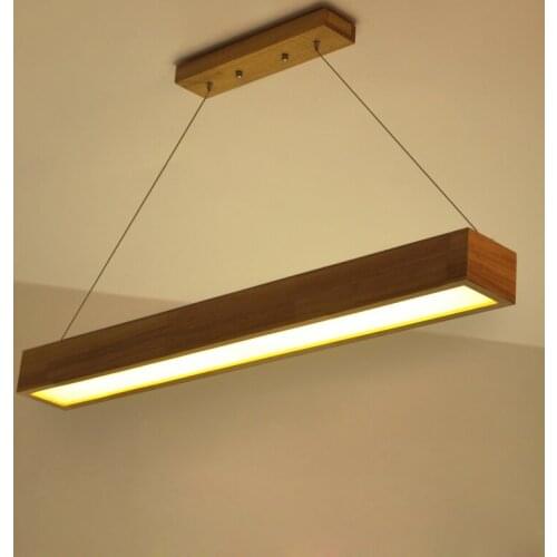 Pendant Lights LED solid wood Nordic living room lighting creative study office lamps modern simple log restaurant pendant lamp