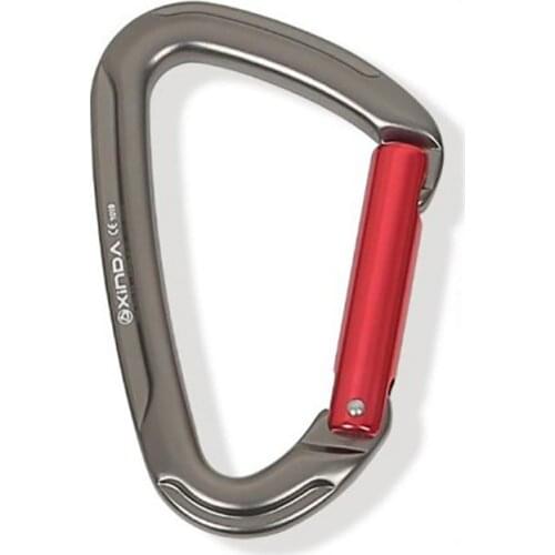 Professional Climbing Carabiner D Shape Aviation Aluminum Safety Lock Outdoor Climbing Ascend Mountaineering Equipments