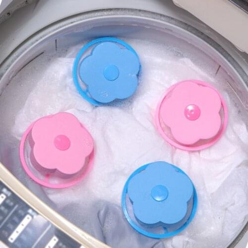 Laundry Ball Flower Shape Floating Style Hair Removal Catcher Ball Washing Machine Filtration Removal Device House Cleaning Tool