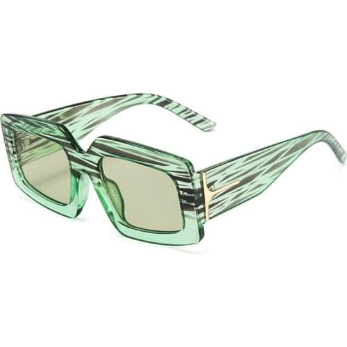 New Men PC Frame Sunglasses Women Striped Polygonal Sun Glasses Female Shades Male Oculos De Sol Feminino UV400