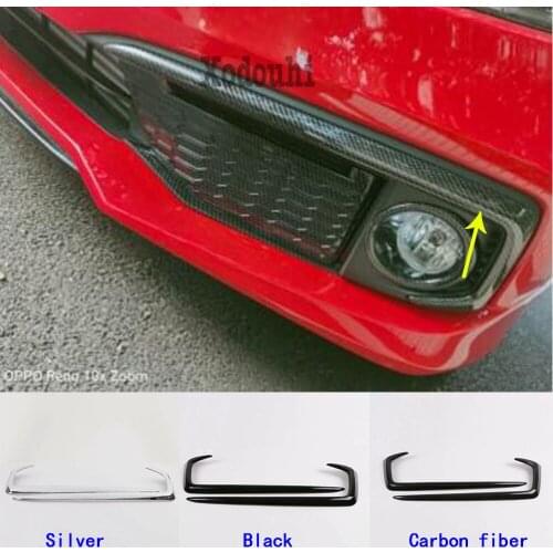 Car Styling Head Front Fog Eyebrow Trim Light Lamp Frame Sticker Cover Parts For Honda Civic 10th Sedan 2019 2020 2021