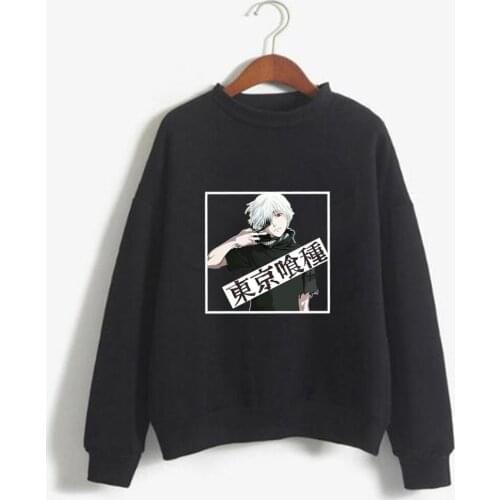 Tokyo Ghoul Hoodie O-Neck Long Sleeves Loose Unisex Clothes