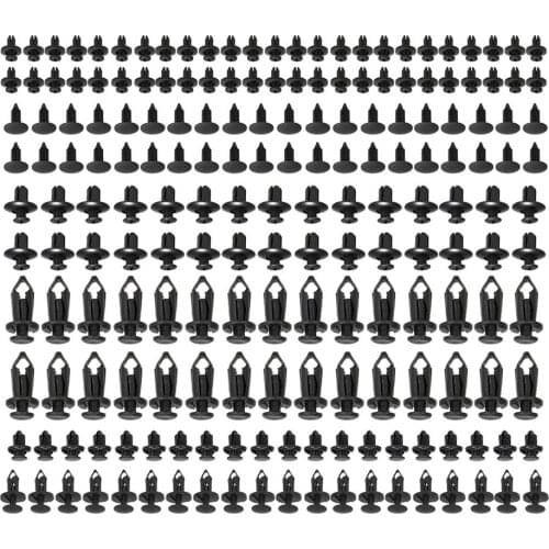 In Stock 190Pcs Universal Auto Fastener Clips Plastic Fastener Rivet Clips 6 Sizes Car Push Pin Rivet Trim Clips Fastener Clips