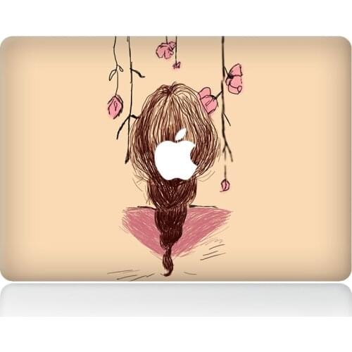Back view girl Vinyl Decal Sticker For DIY MacBook Air Pro Retina 11 13 15 inch Decal for Mac Laptop Full Cover Skin Sticker