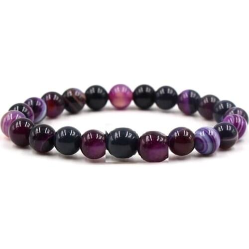 11Colors 8mm Colourful Natural Stone Beads Bracelets Navy Green Brown White Red Beads Bracelet Strench Jewelry Drop Shipping