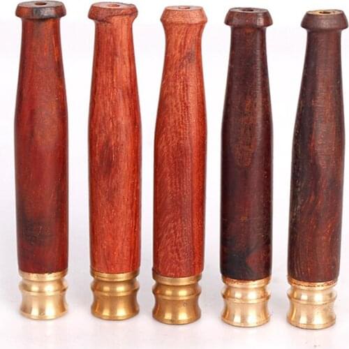 1 Pc Mini Rosewood Cigarette Holder Solid Wood Filter Pipes Smoking Pipe Portable Creative Tobacco Pipe Smoke Mouthpiece