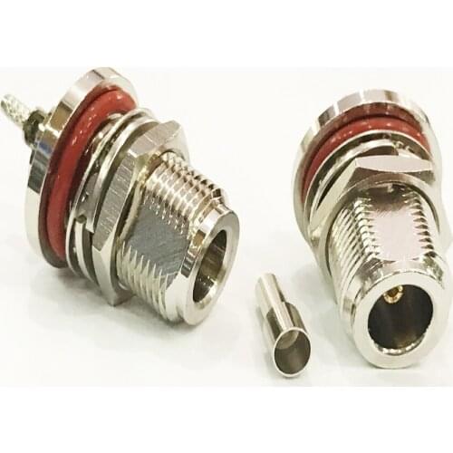 10pcs N Female O-ring Window Crimp for RG174 RG316 LMR100 Pigtail Coaxial Cable Adapter Connector